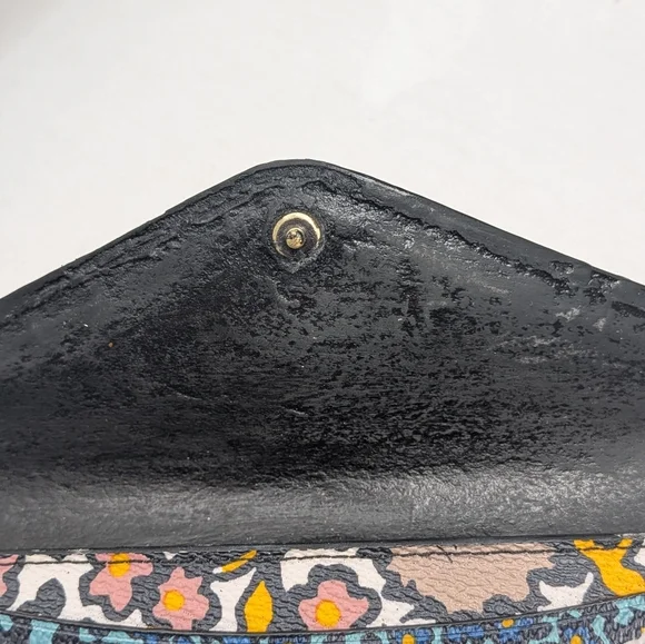 Coach Soft Wallet Mixed Yankee Floral Print Logo Envelope Coated Canvas EUC - Picture 13 of 15